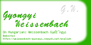 gyongyi weissenbach business card